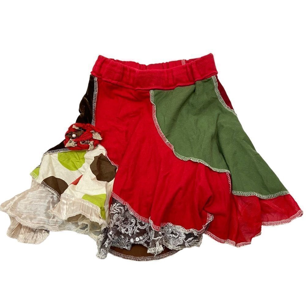 Girls Boutique Depression Couture Brand Mixed Media Asymmetrical Hem Skirt 5